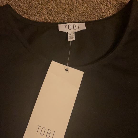 NWT Tobi long sleeve black mini dress - Picture 4 of 5